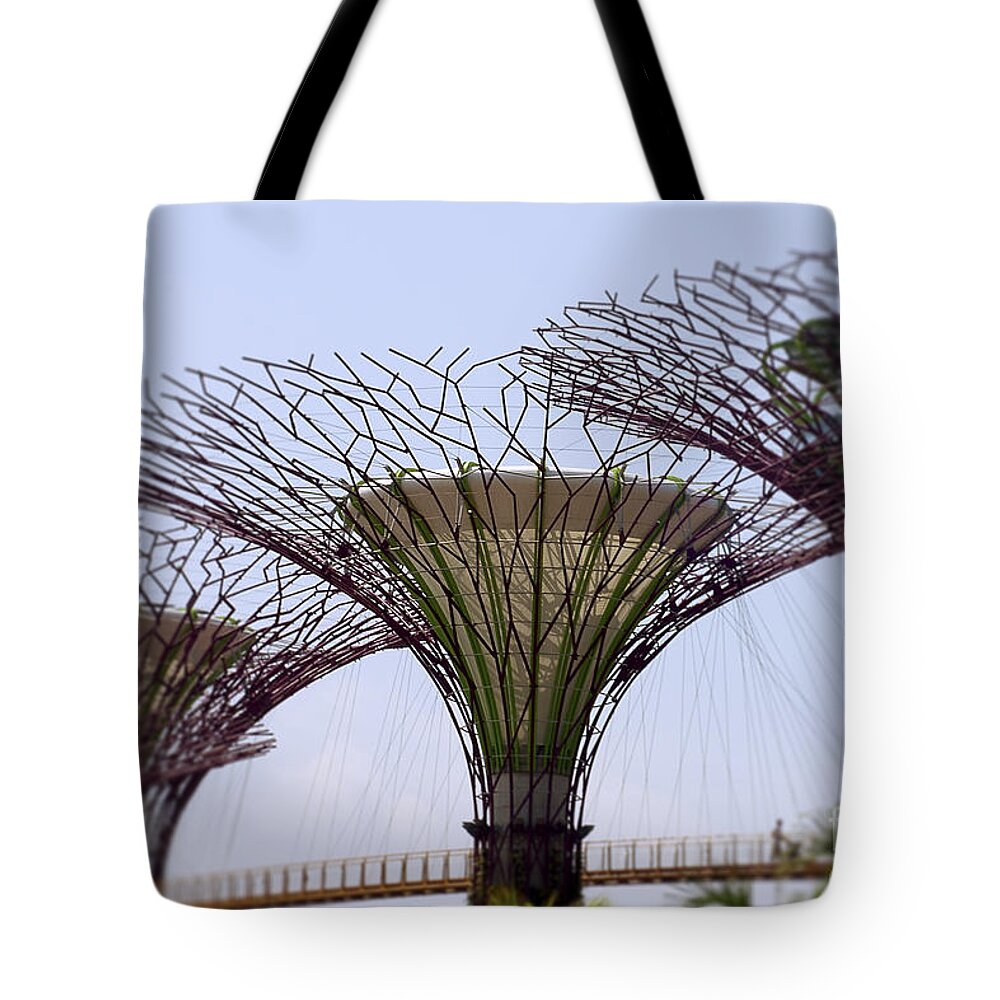 Supertrees Tote Bag featuring the photograph The Supertrees by Ivy Ho