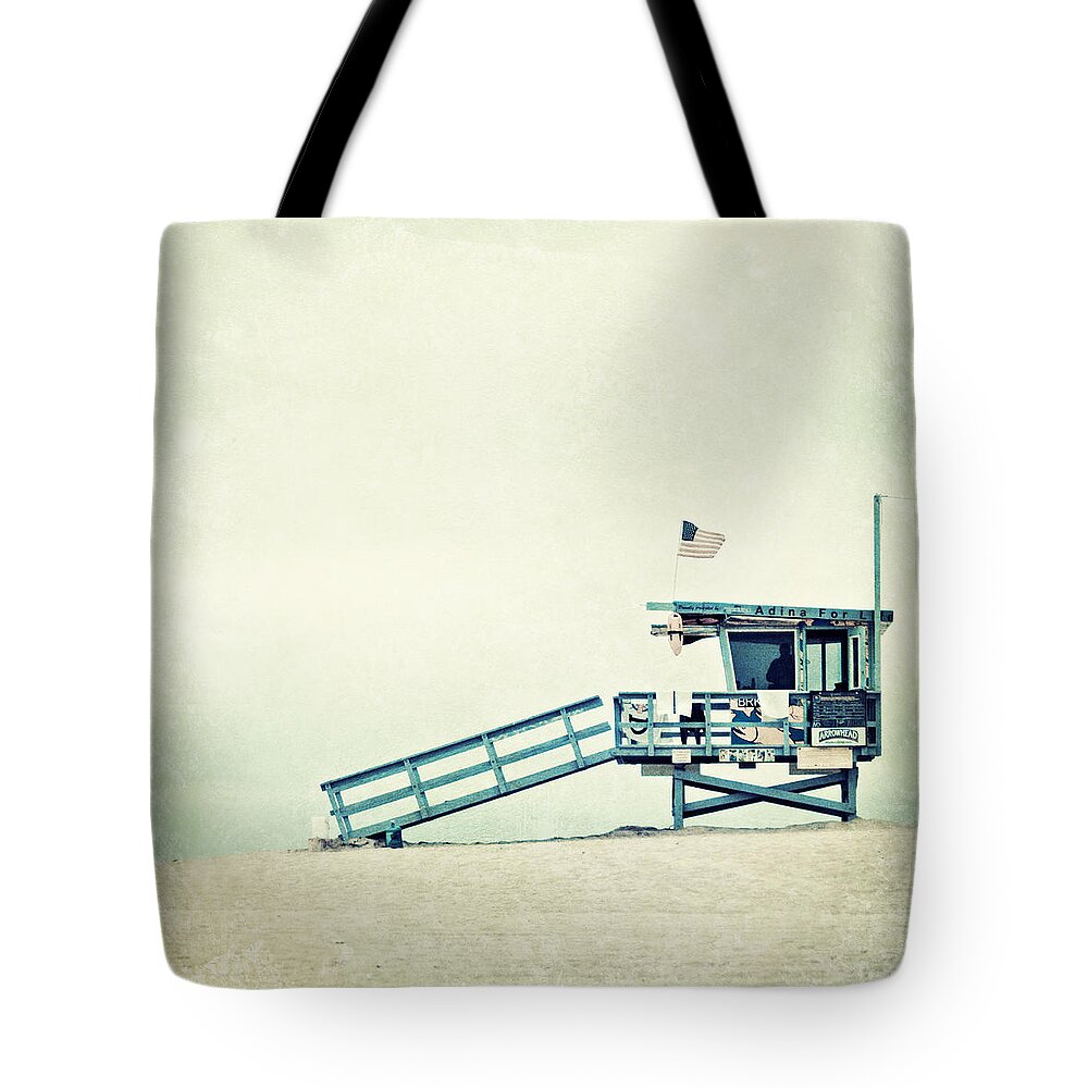 Lifeguard Tower Tote Bag featuring the photograph The Tower by Melanie Alexandra Price