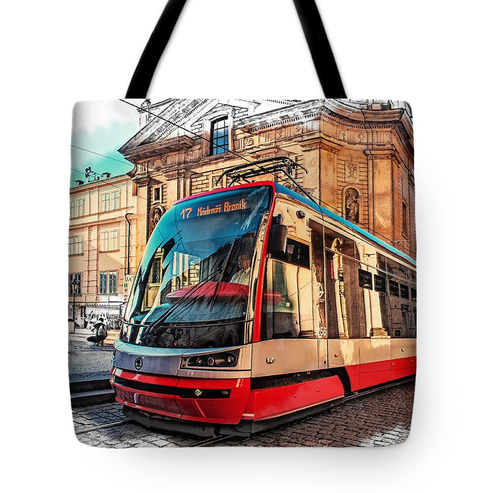 Prague Tote Bag featuring the photograph The Tram of Wishes. Prague by Jenny Rainbow