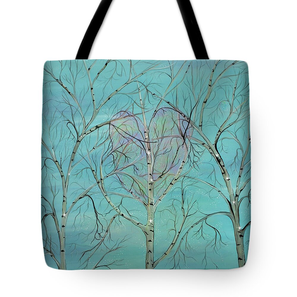 Tree Canvas Prints Tote Bag featuring the painting The Trees Speak To Me In Whispers by Deborha Kerr