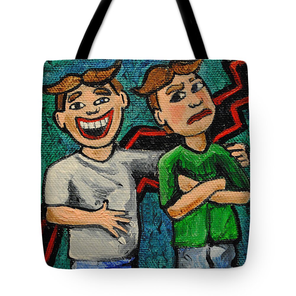 Tillie Tote Bag featuring the painting The Twin Split by Patricia Arroyo