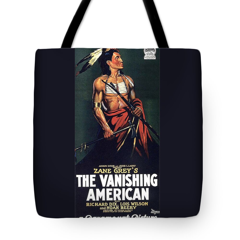 The Vanishing American Tote Bag featuring the photograph The Vanishing American by Movie Poster Prints