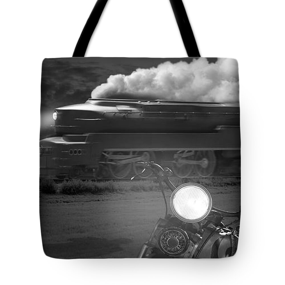 Transportation Tote Bag featuring the photograph The Wait - Panoramic by Mike McGlothlen