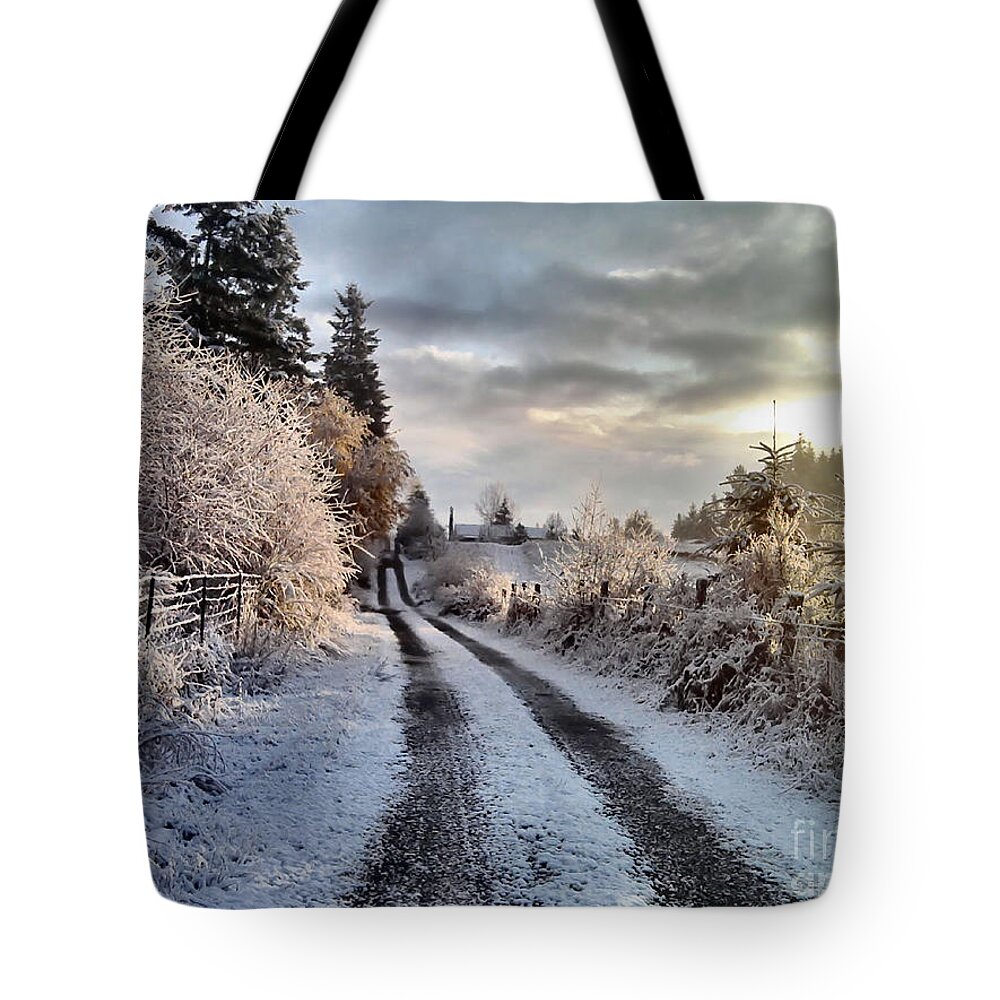 Landscape Tote Bag featuring the photograph The Way Home by Rory Siegel