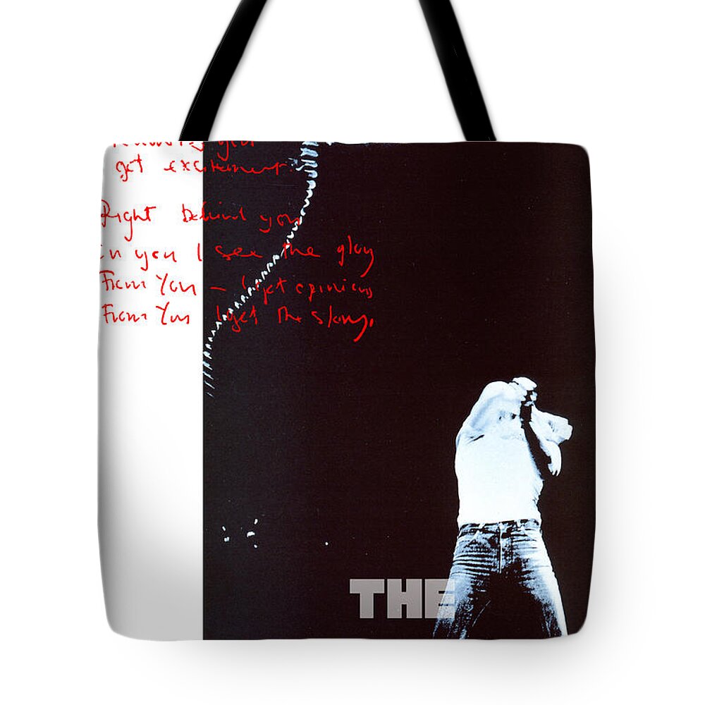 The Who Tote Bag featuring the digital art The Who by Sean Parnell