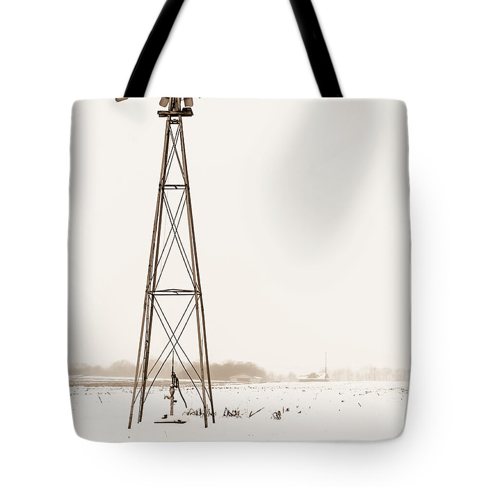 Indiana Tote Bag featuring the photograph The Windmill by Ron Pate
