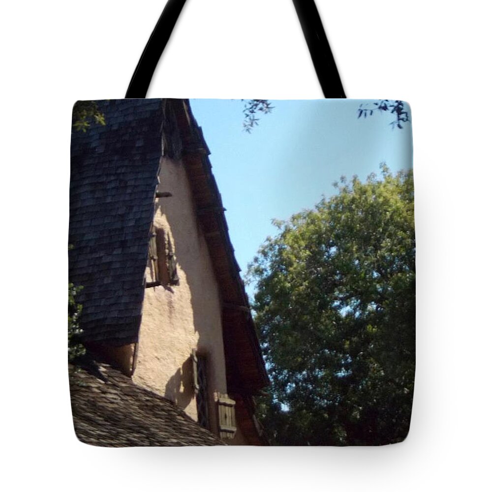 The Witch House Tote Bag featuring the photograph The Witch House Roof by Dawn Wirth