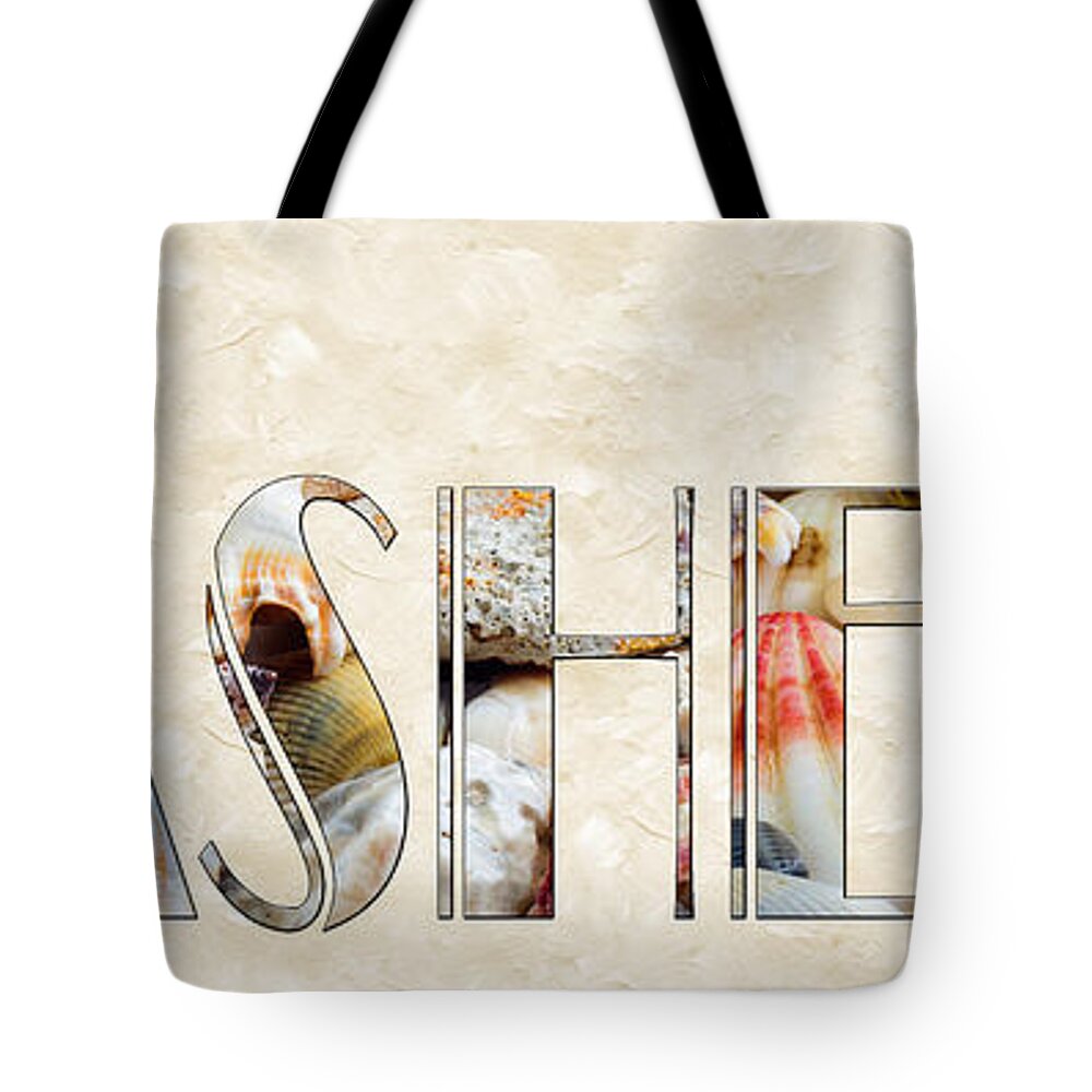 Seashell Tote Bag featuring the photograph The Word Is Seashells by Andee Design