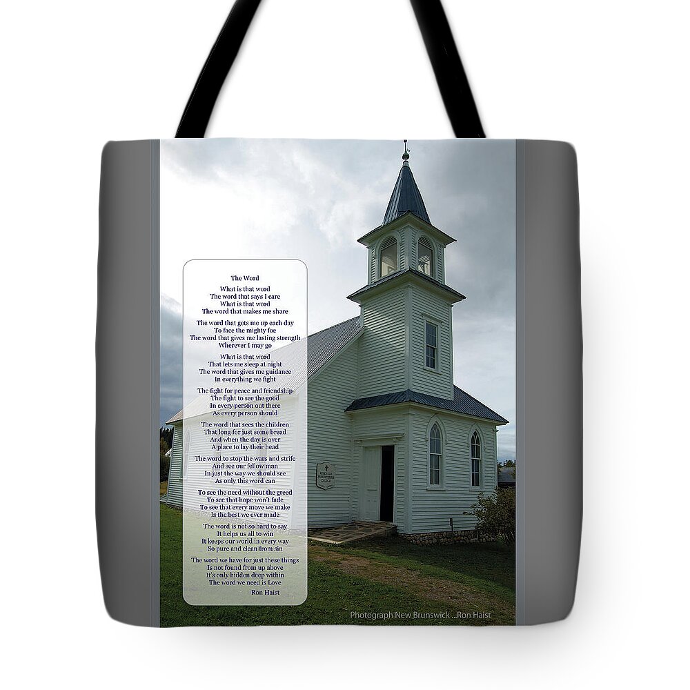 Church Tote Bag featuring the photograph The Word by Ron Haist