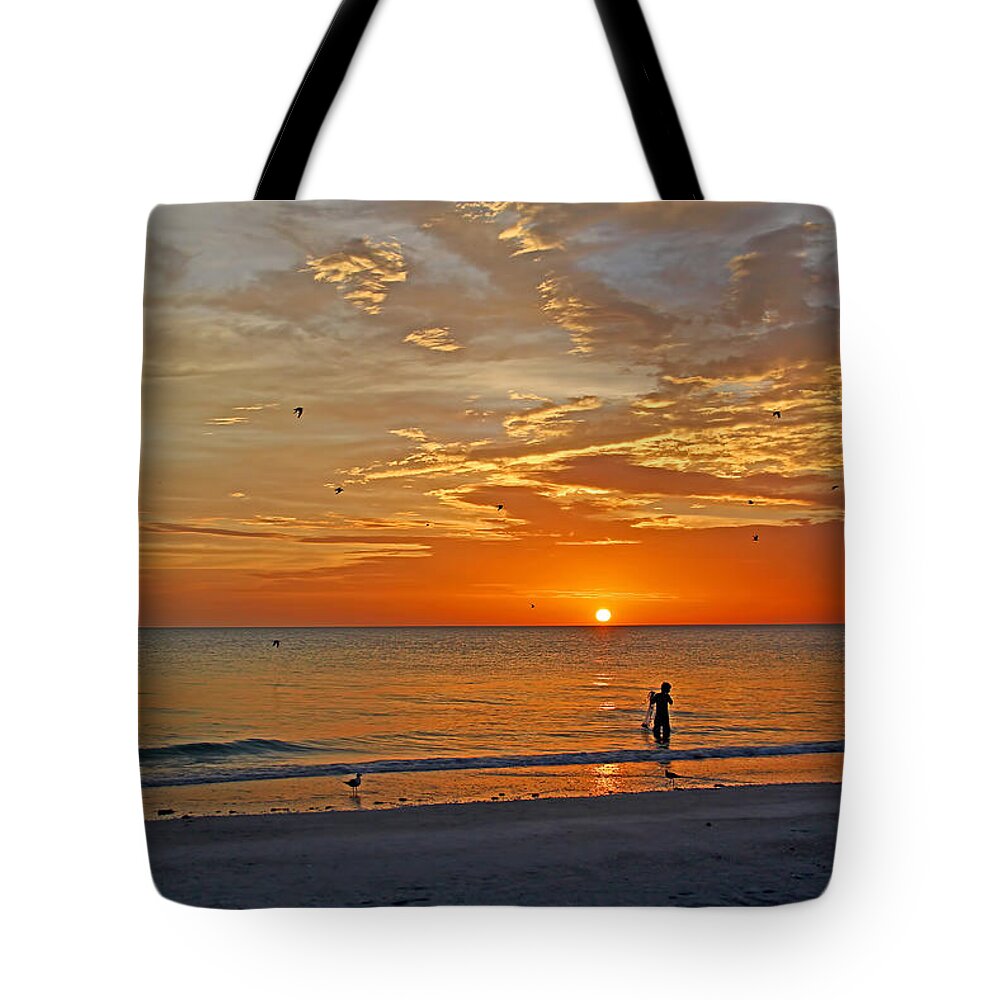 Fishing Tote Bag featuring the photograph The Young Fisherman by HH Photography of Florida