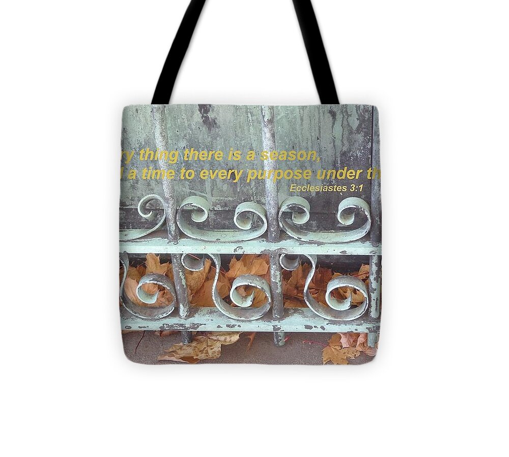 Sympathy Tote Bag featuring the photograph There is a Season by Christina Verdgeline
