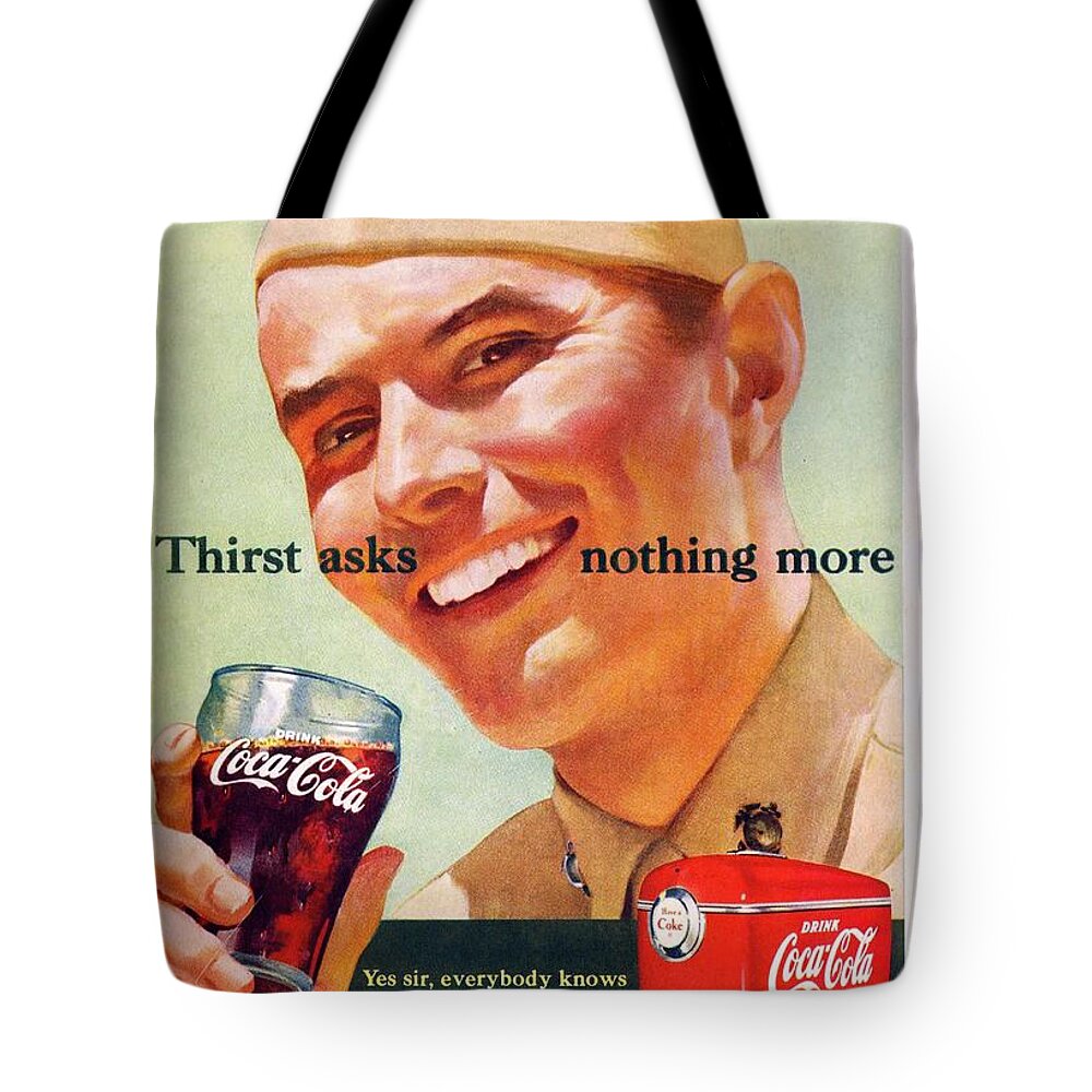 Thirst Asks Nothing More Tote Bag featuring the digital art Thirst Asks Nothing More by Georgia Clare