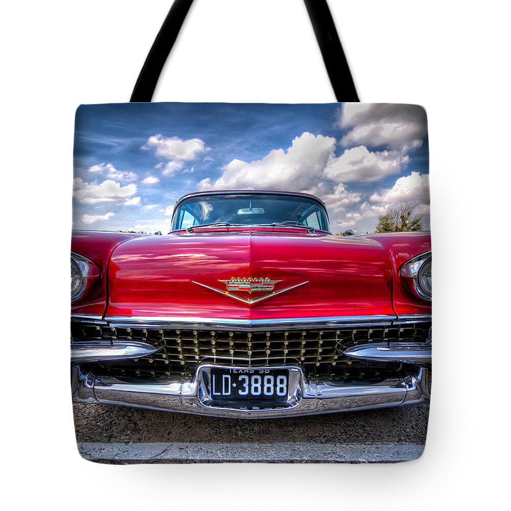 1957 Tote Bag featuring the photograph This Eldorado is All Business by Tim Stanley