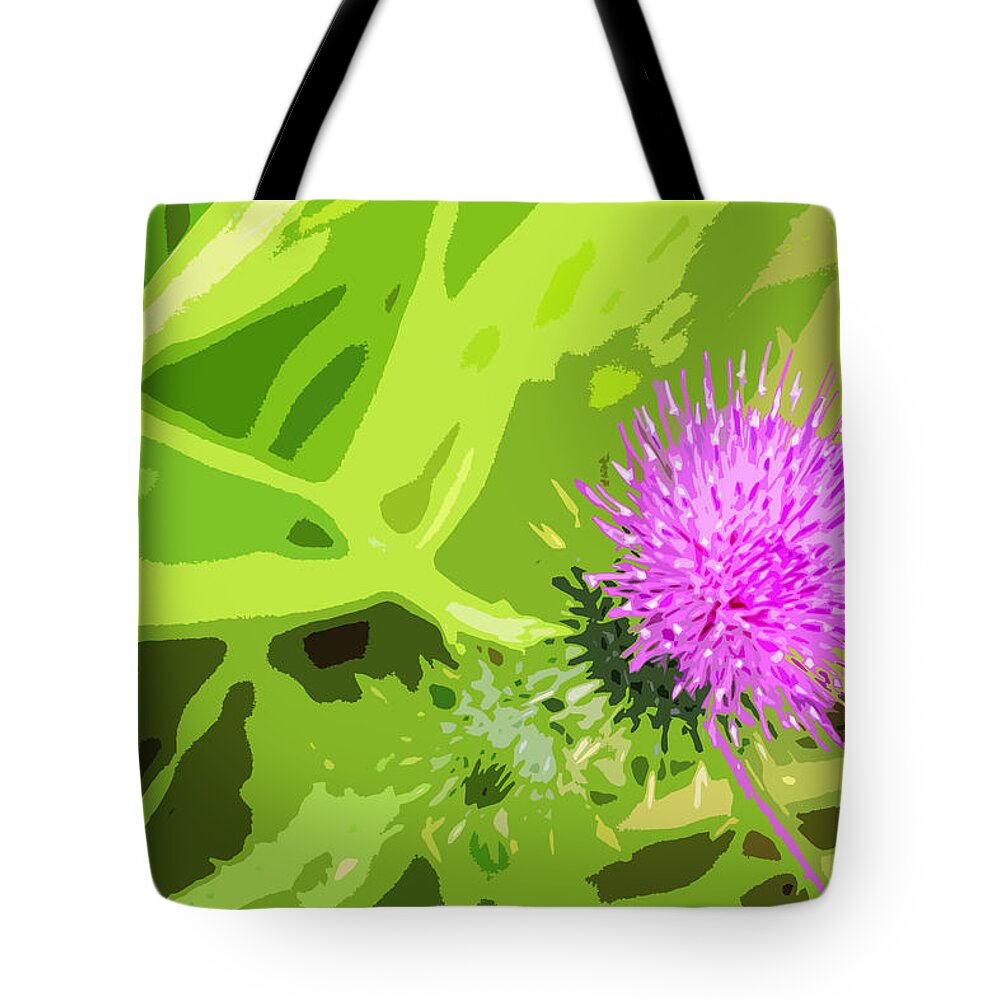 Thistle Tote Bag featuring the photograph Thistle by Nancy Merkle