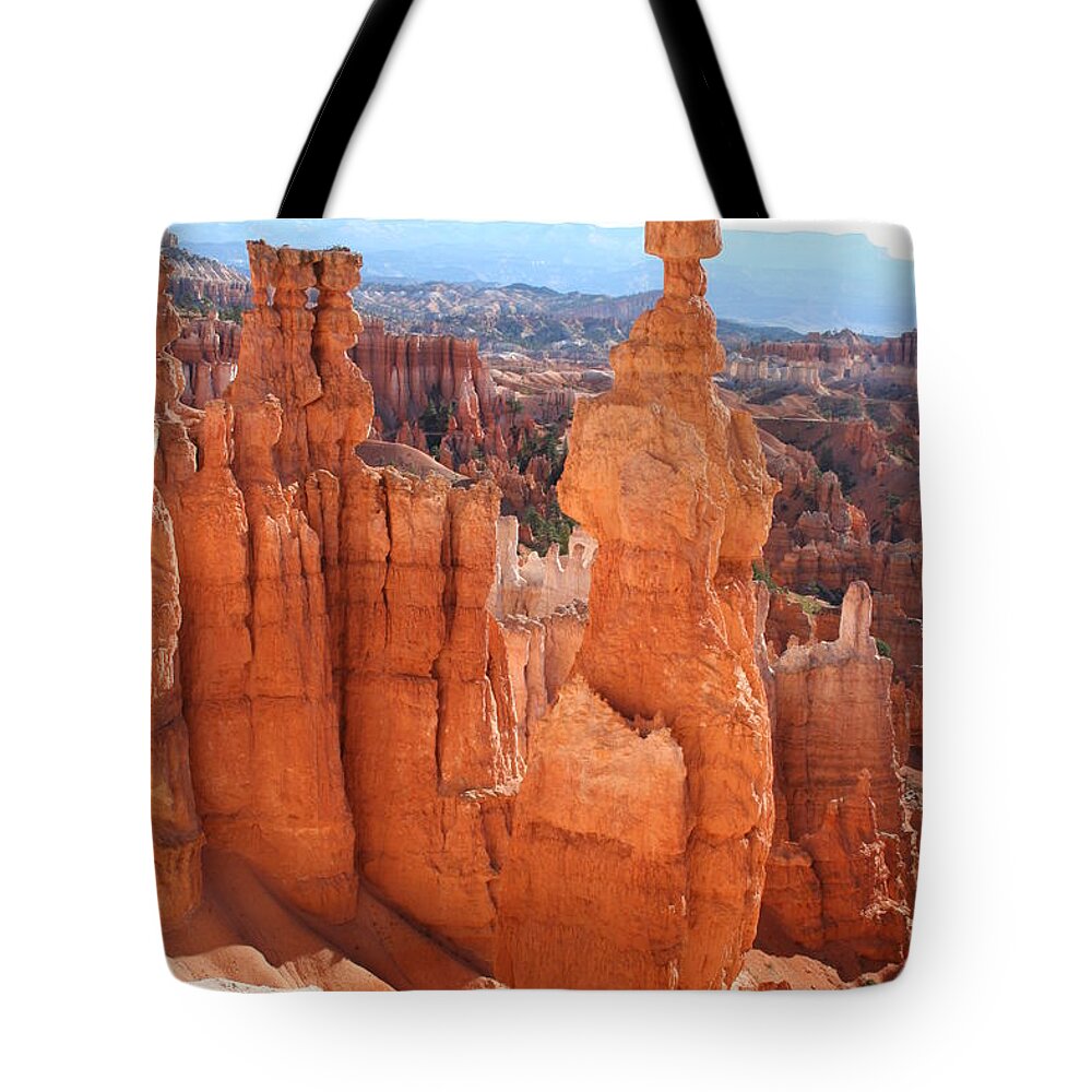 Canyon Tote Bag featuring the photograph Thors Hammer - Bryce Canyon by Christiane Schulze Art And Photography