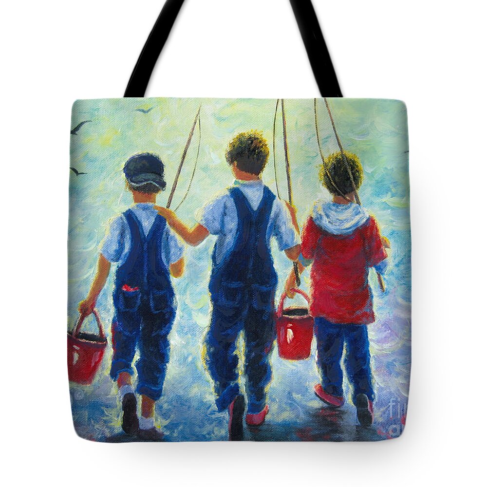 Three Brothers Fishing Tote Bag by Vickie Wade - Fine Art America