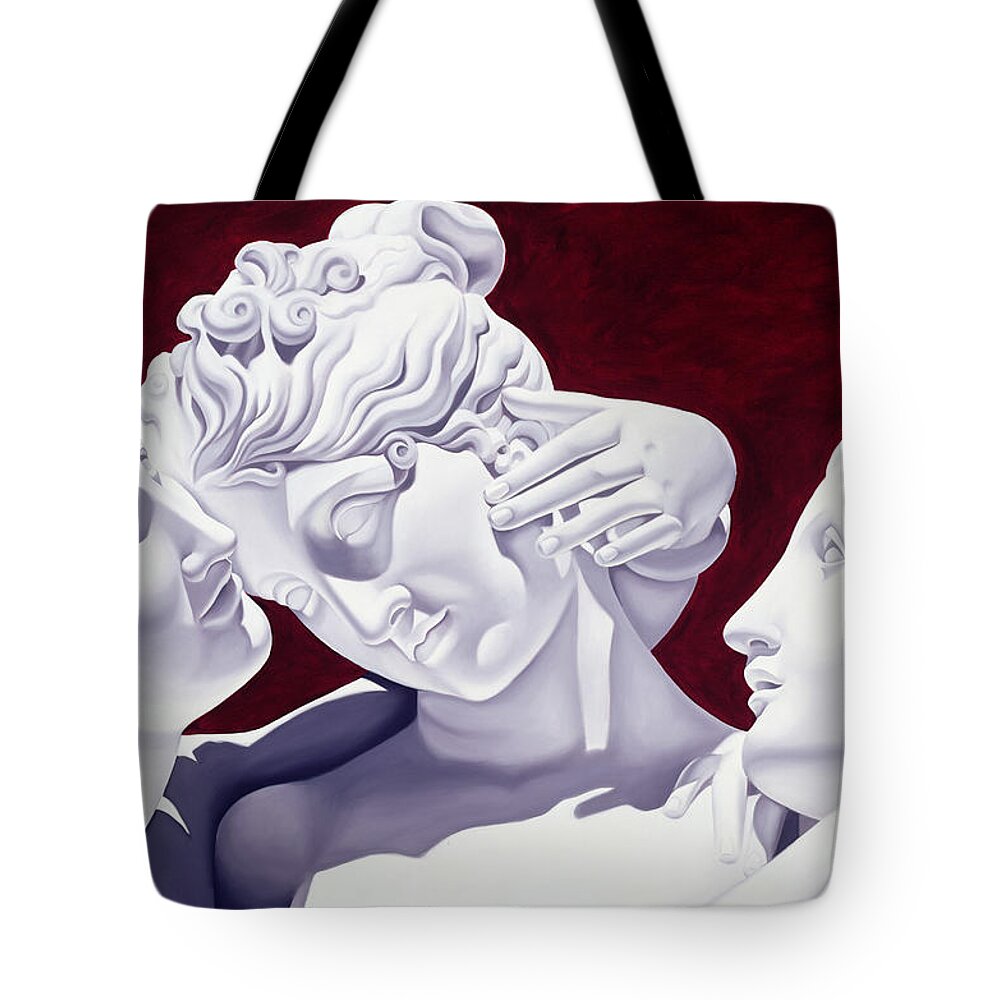 Three Tote Bag featuring the sculpture Three Graces by Catherine Abel
