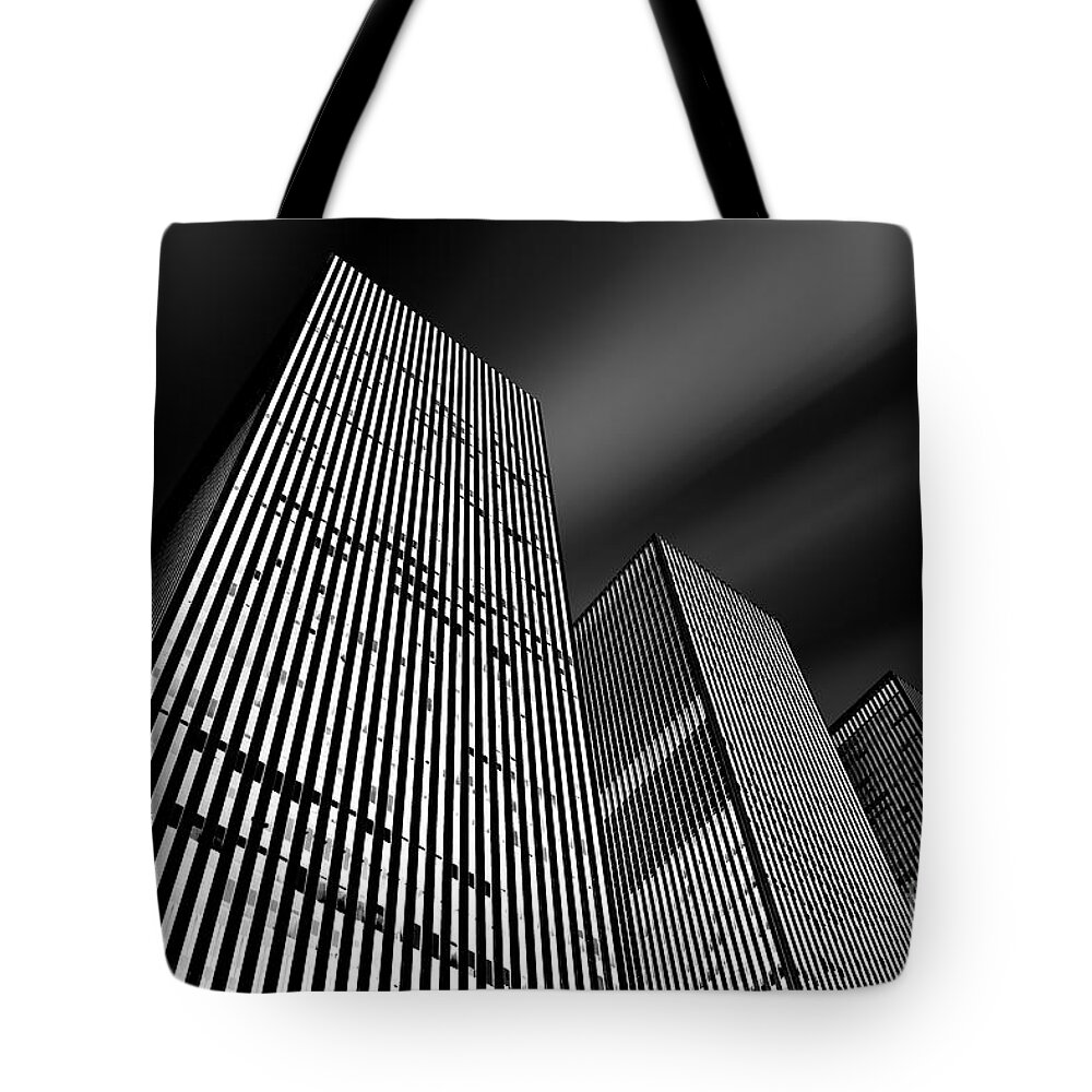 New York City Tote Bag featuring the photograph Three Towers by Az Jackson