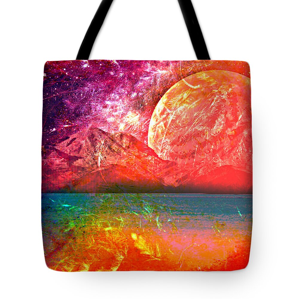 Fantasy Tote Bag featuring the painting Through Other Eyes by Ally White