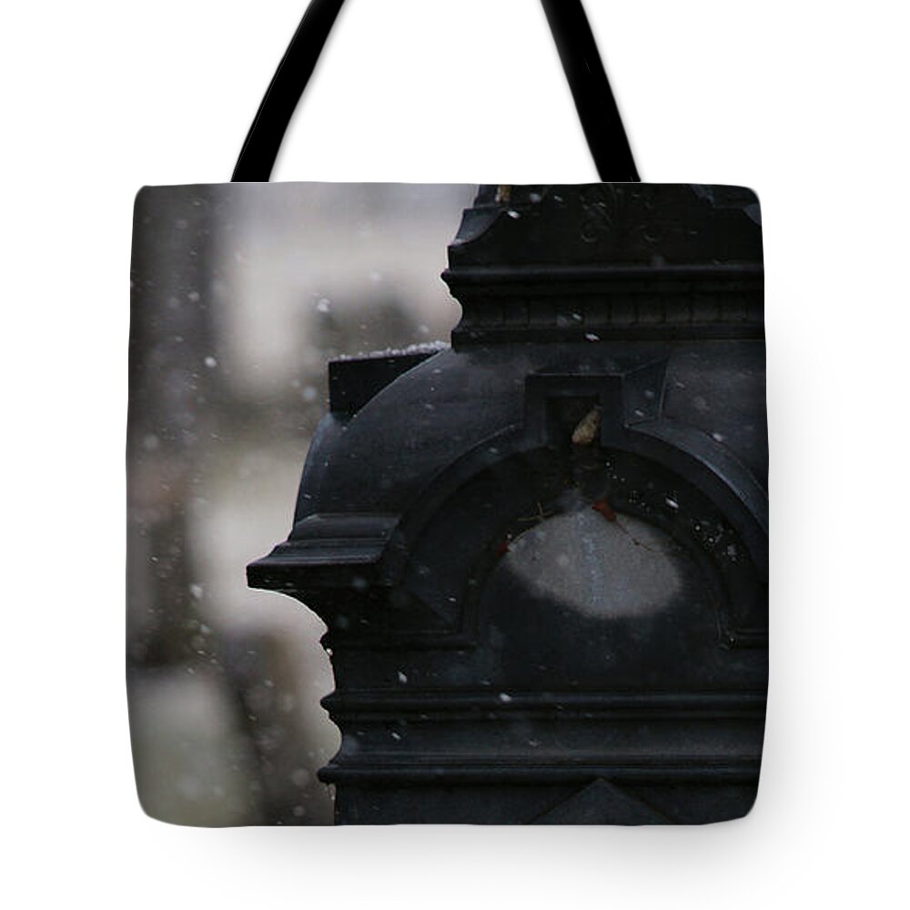Cemetery Tote Bag featuring the photograph Through The Seasons by Linda Shafer