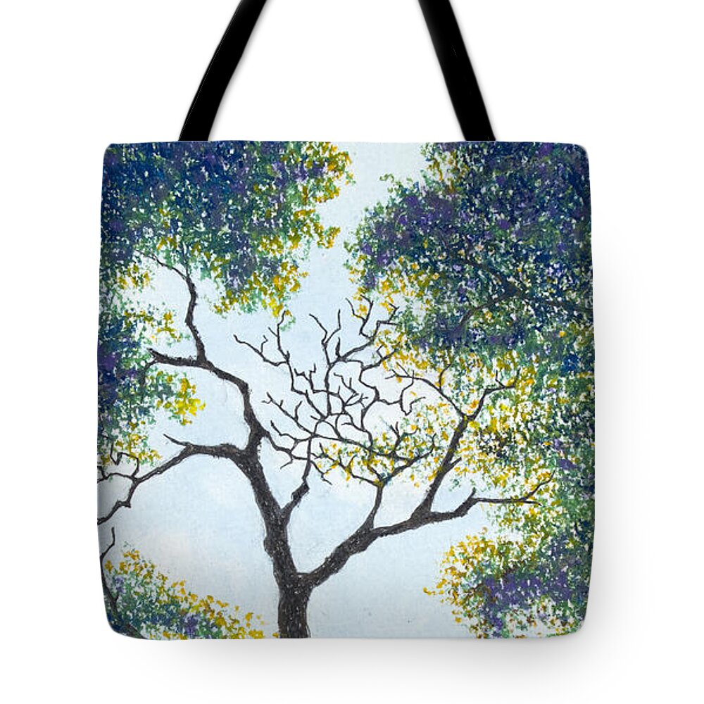 Ozarks Tote Bag featuring the pastel Through the Tree - Lake of the Ozarks by Michele Fritz
