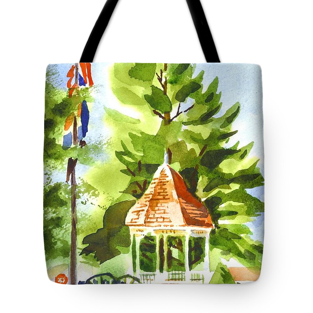 Thumbnail Moon Tote Bag featuring the painting Thumbnail Moon by Kip DeVore