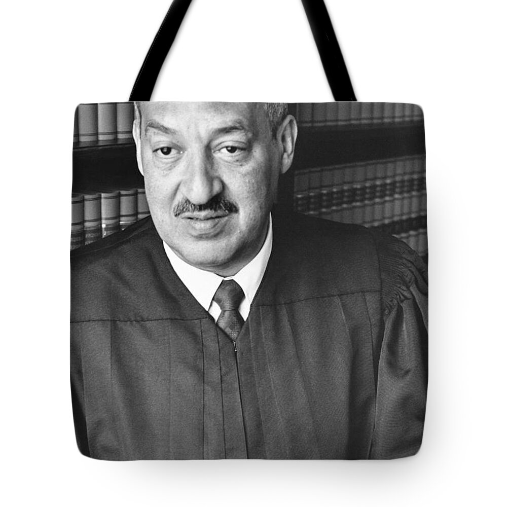 Judge Tote Bag featuring the photograph Thurgood Marshall by Rollie McKenna