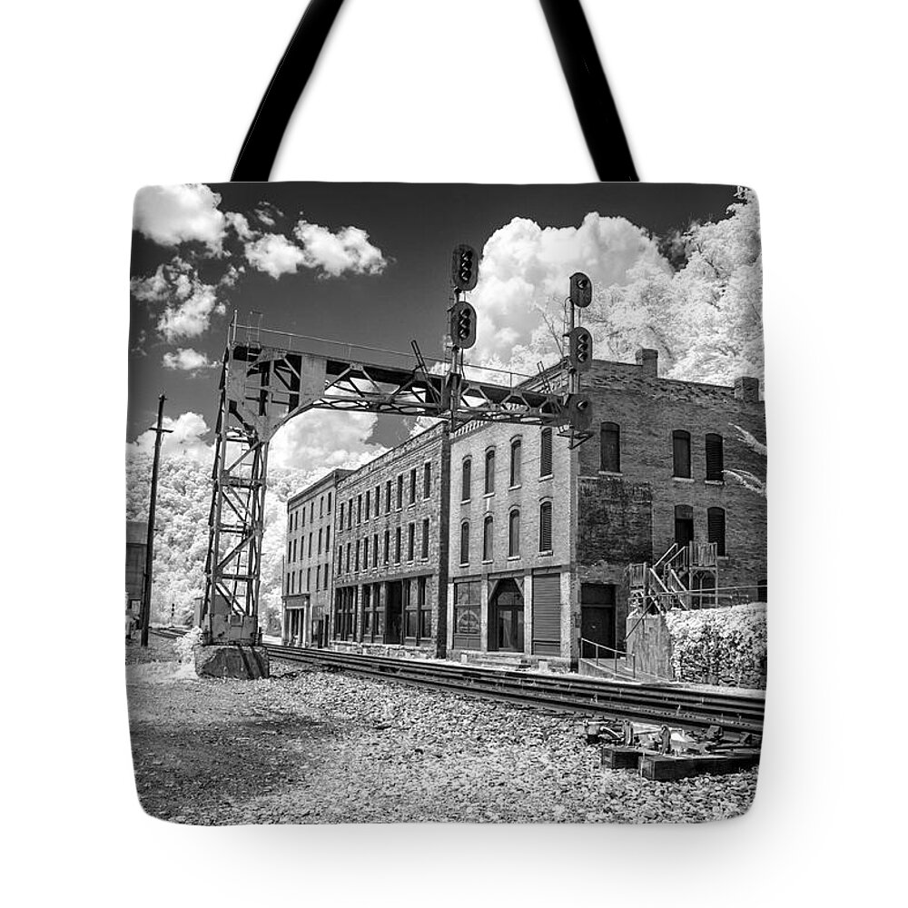Thurmond Wv Tote Bag featuring the photograph Thurmond WV Ghost Town by Mary Almond
