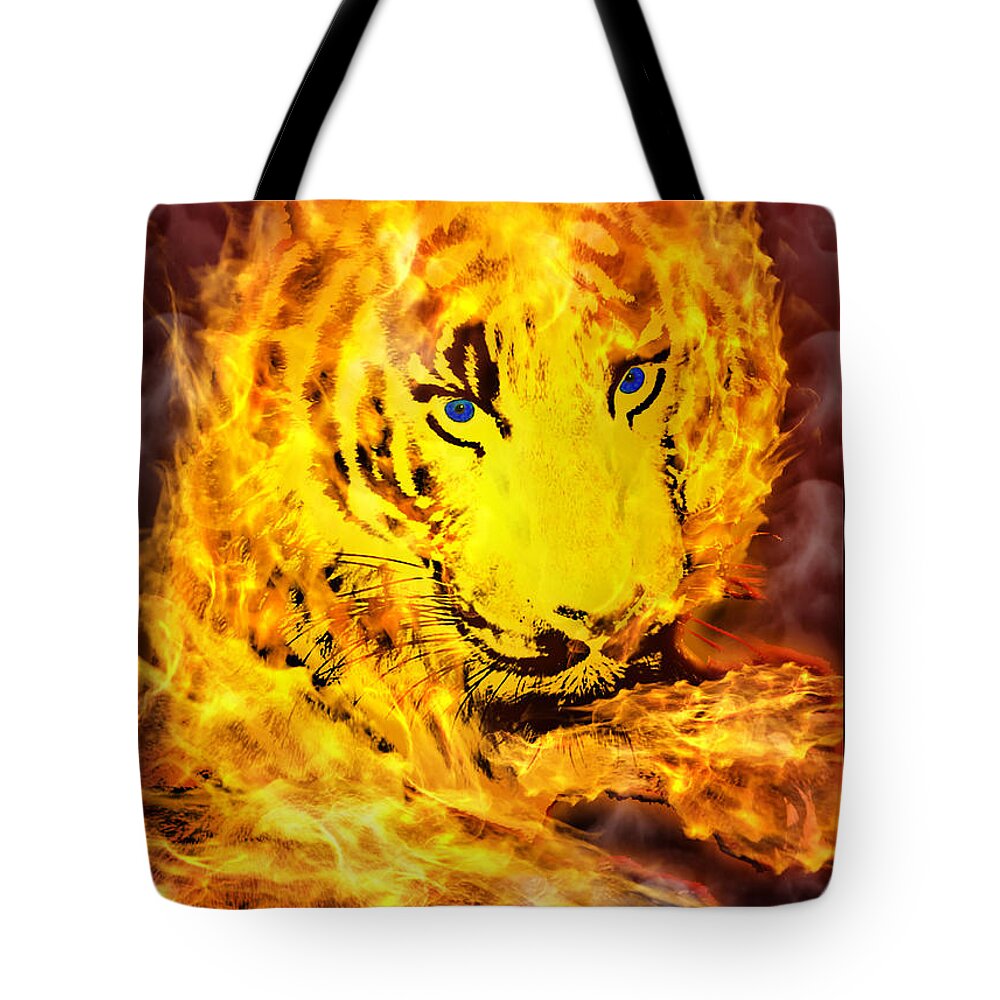 Art Tote Bag featuring the photograph Tiger for Sale by Gary Keesler