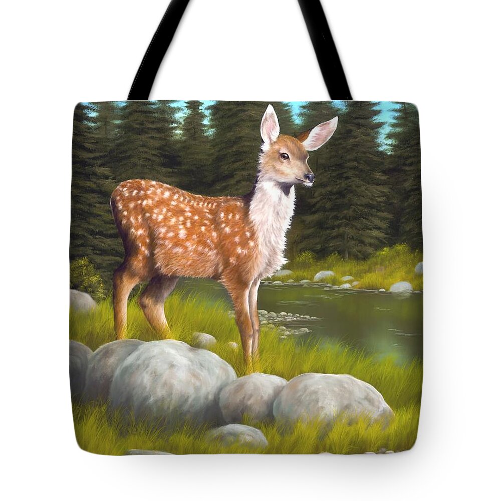 Animals Tote Bag featuring the painting Time for a Drink by Rick Bainbridge
