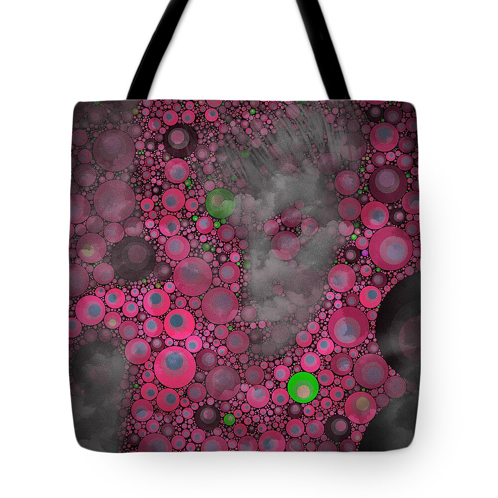 Circles Tote Bag featuring the digital art Time Warp by Dorian Hill