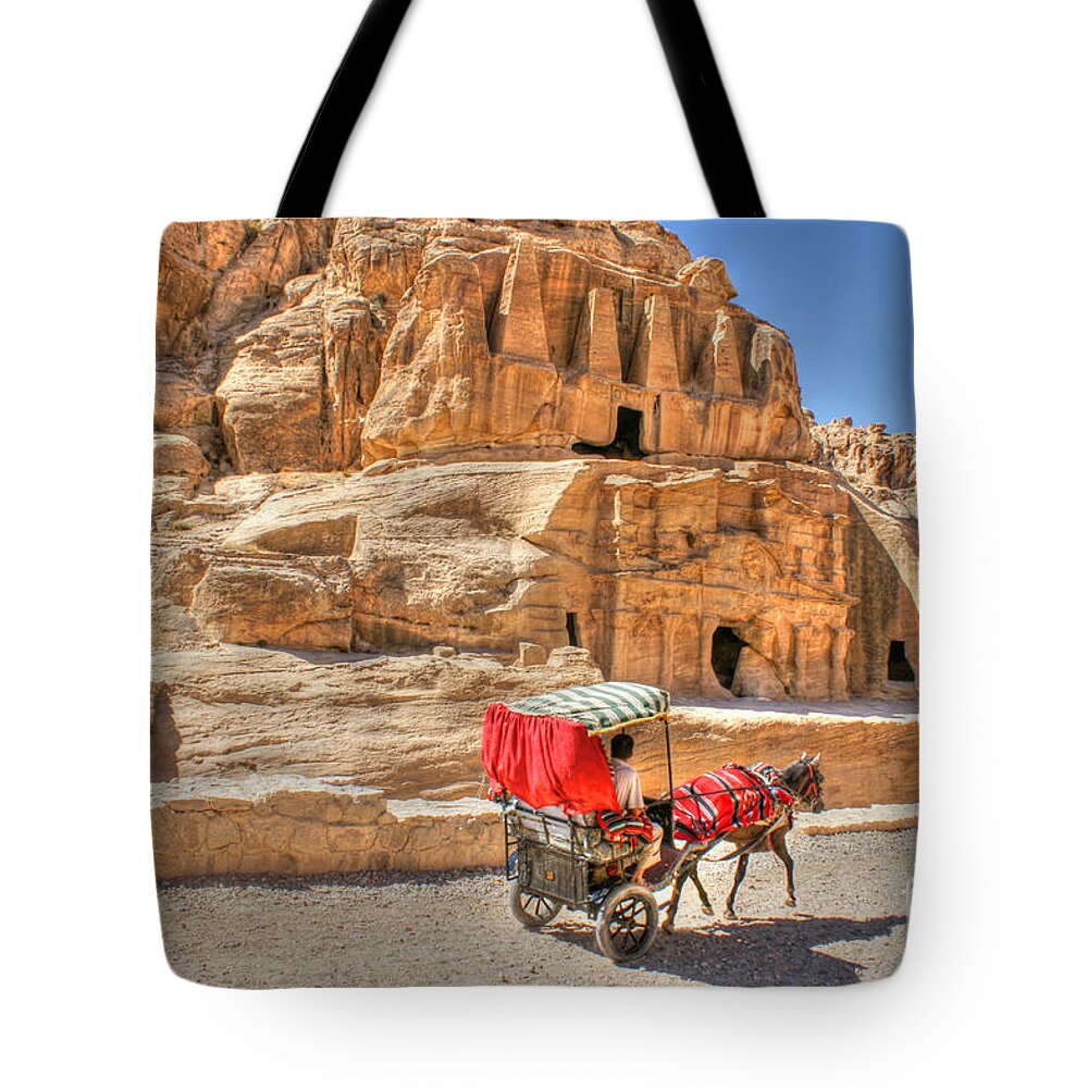 Petra Tote Bag featuring the photograph Timeless in Petra by David Birchall