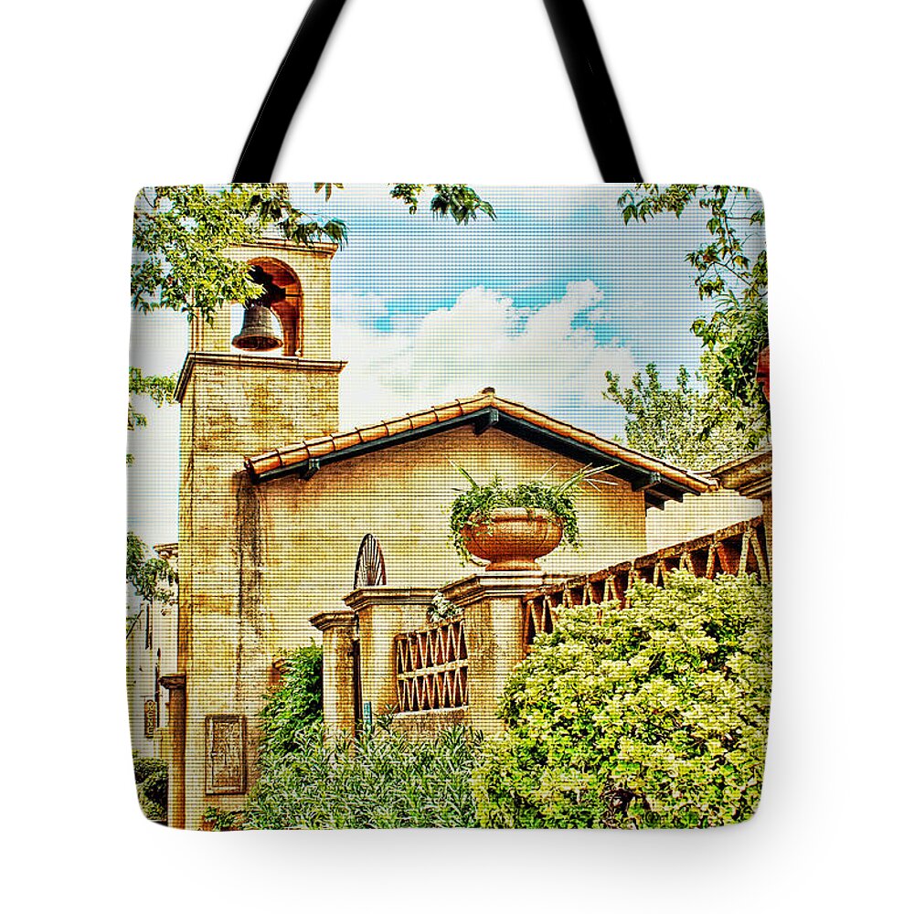 Fred Larson Tote Bag featuring the photograph Tlaquepaque in Sedona - Reworked by Fred Larson