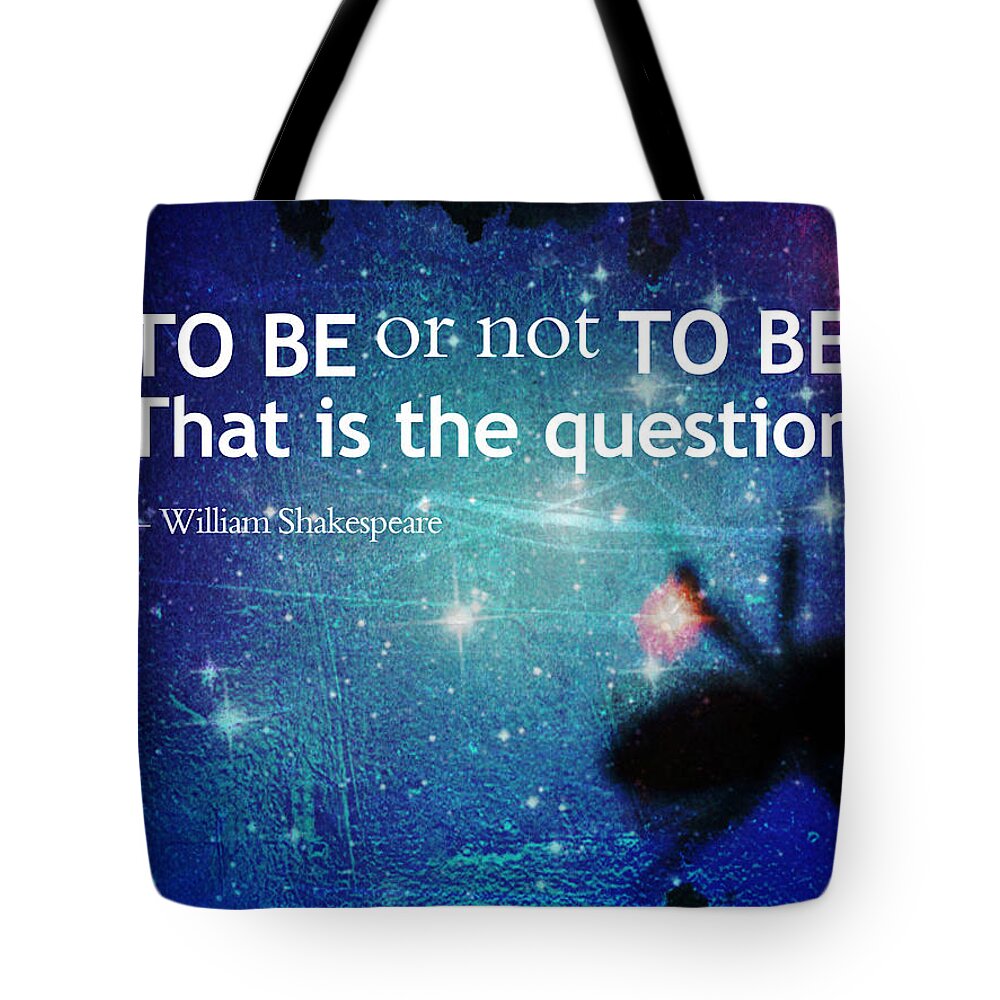 Be Tote Bag featuring the photograph To be or not to be by Maria Aduke Alabi