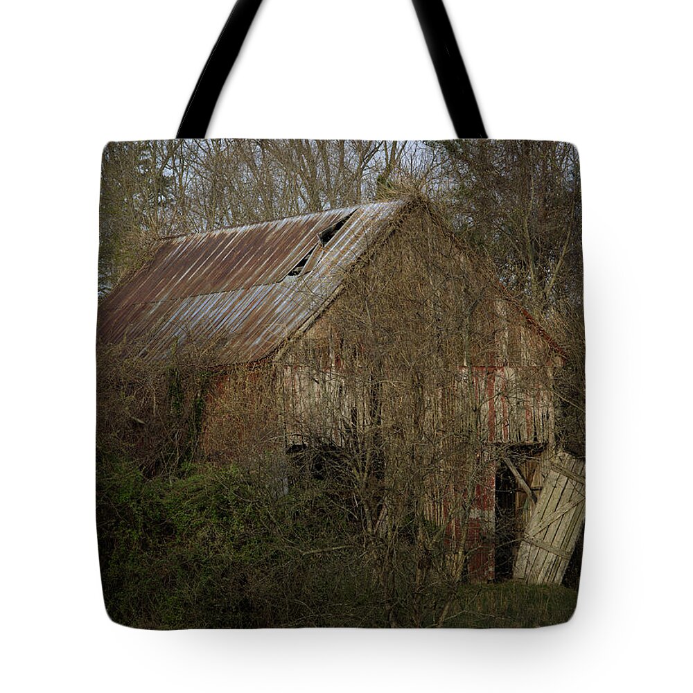 Red Barn Tote Bag featuring the photograph To Be Versed in Country Things by Rebecca Sherman