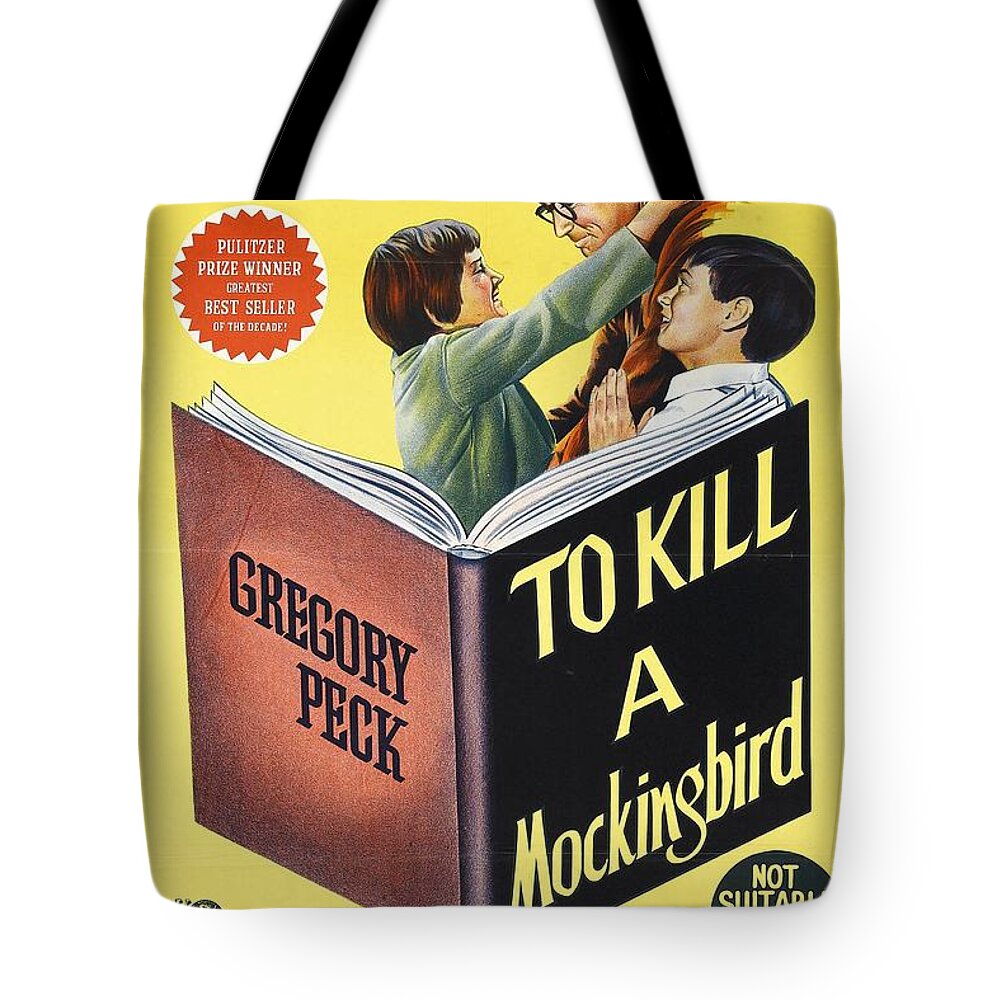 Movie Poster Tote Bag featuring the photograph To Kill a Mockingbird - 1962 by Georgia Clare