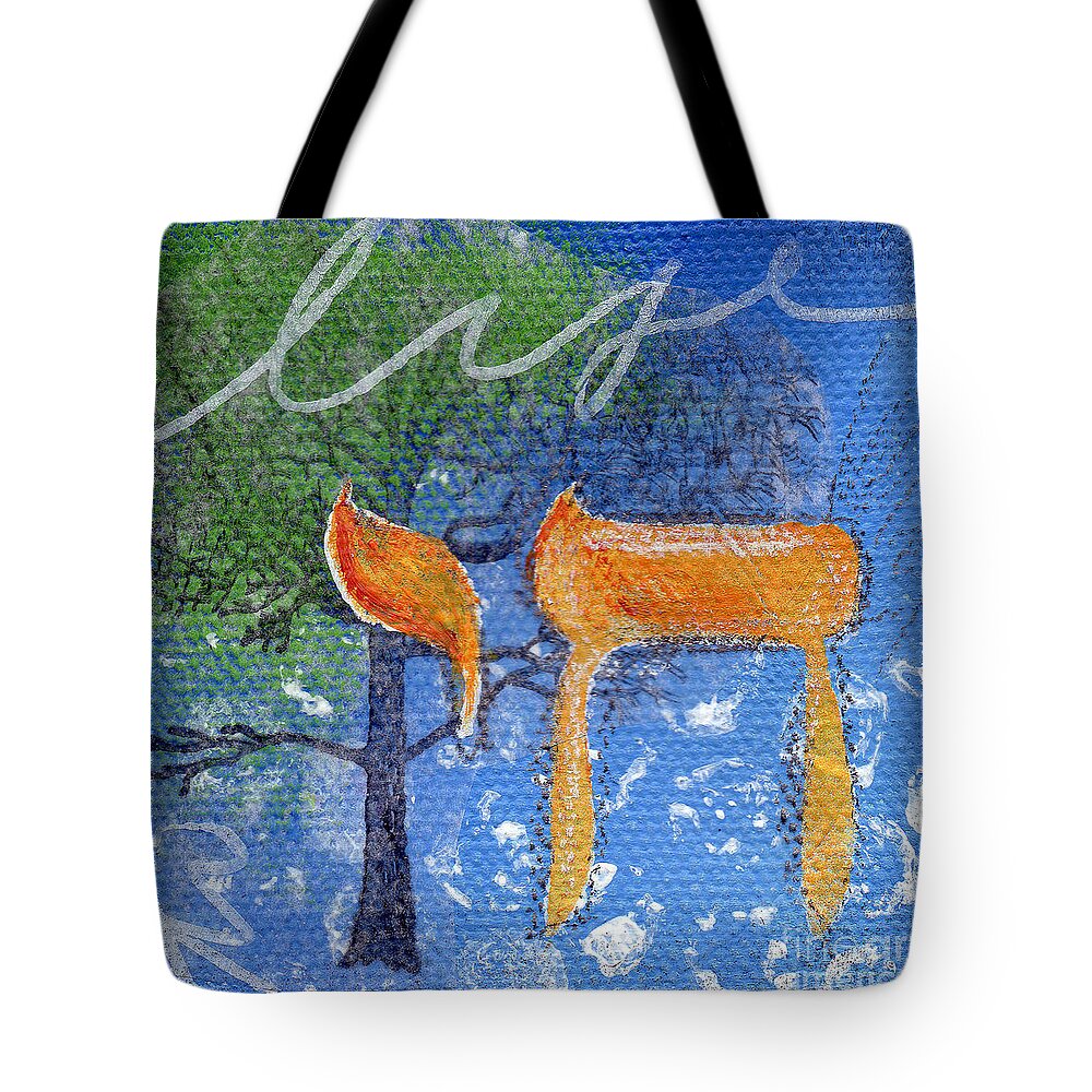 Life Tote Bag featuring the painting To Life by Linda Woods