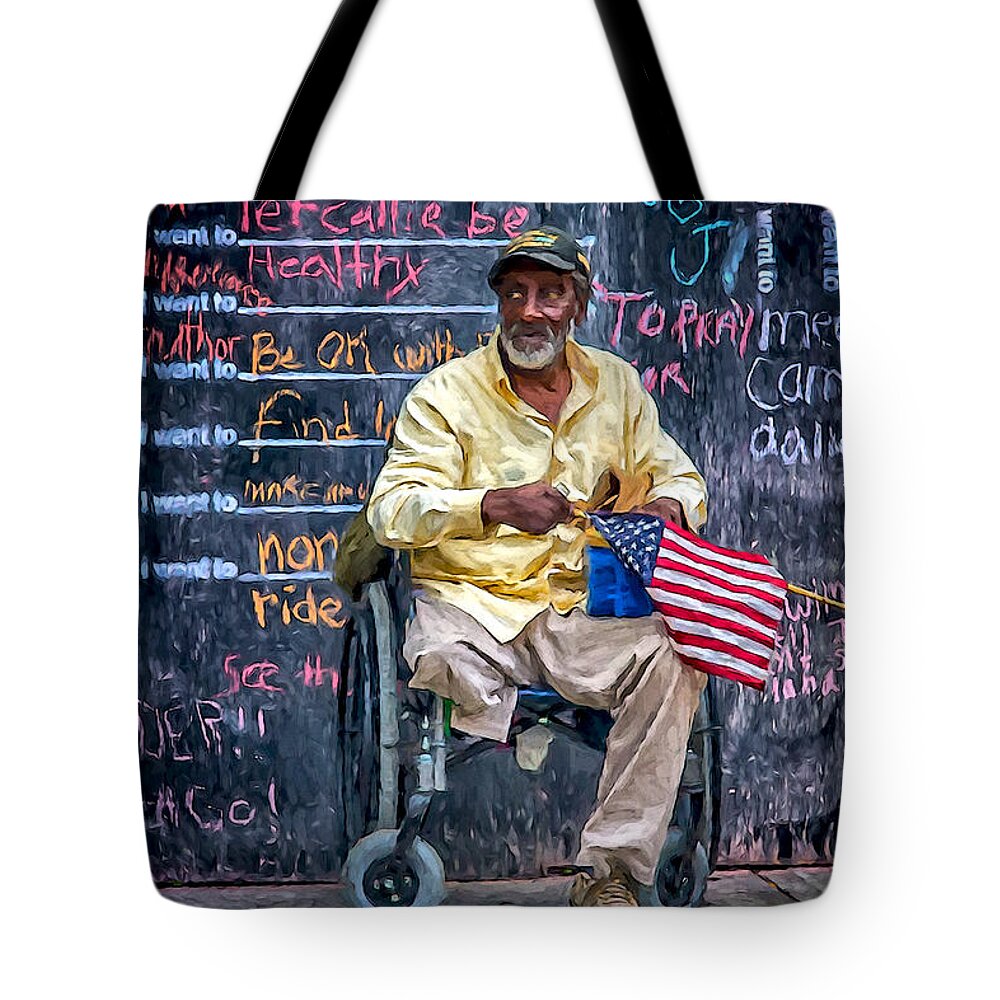America Tote Bag featuring the photograph To Those Who Served by John Haldane