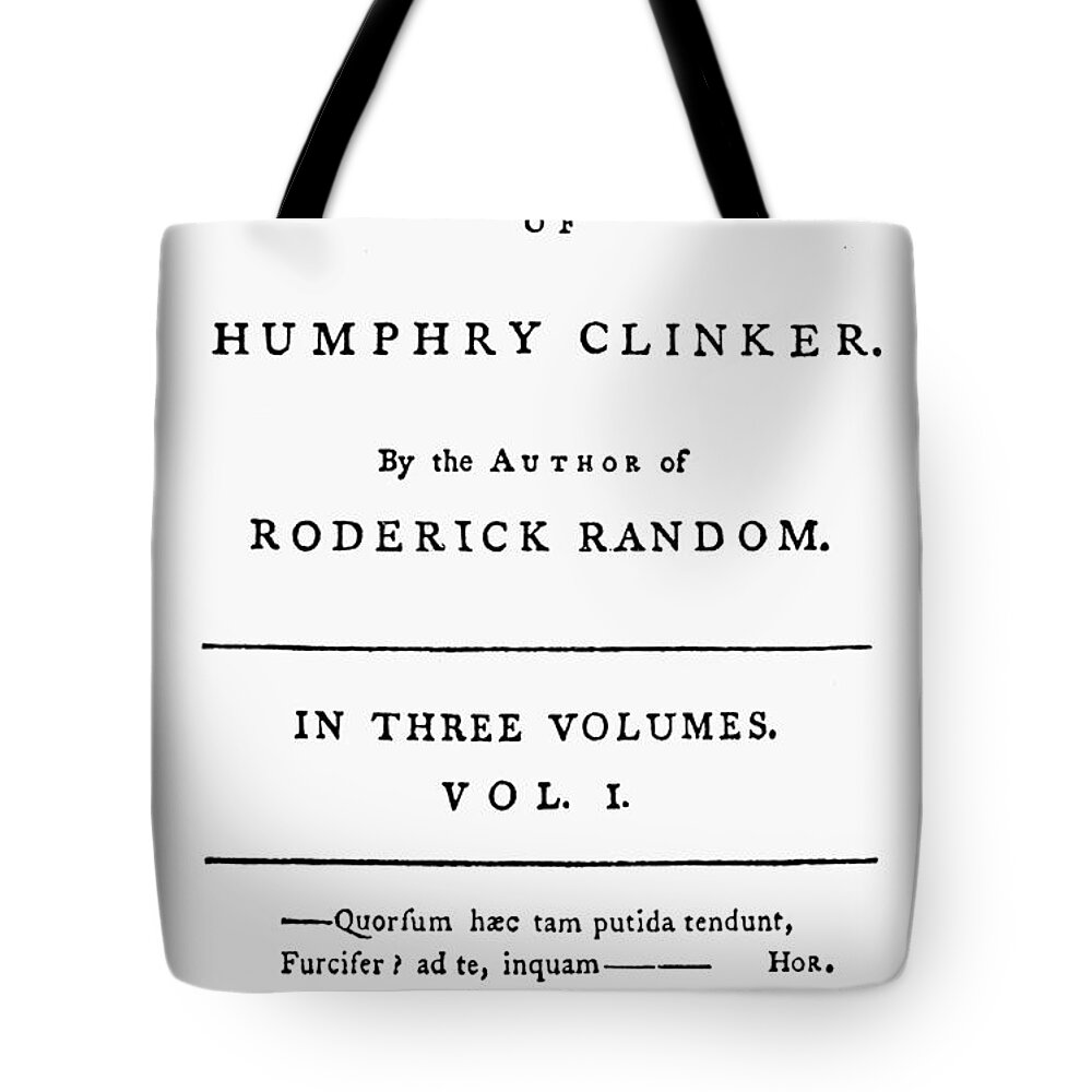 1771 Tote Bag featuring the photograph Tobias Smollett Title Page by Granger