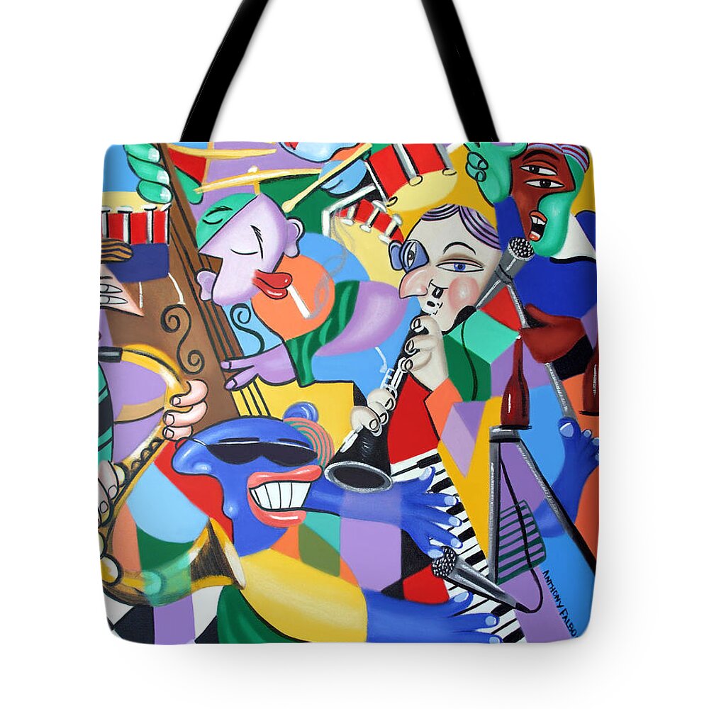 Toe Jam Framed Prints Tote Bag featuring the painting Toe Jam by Anthony Falbo