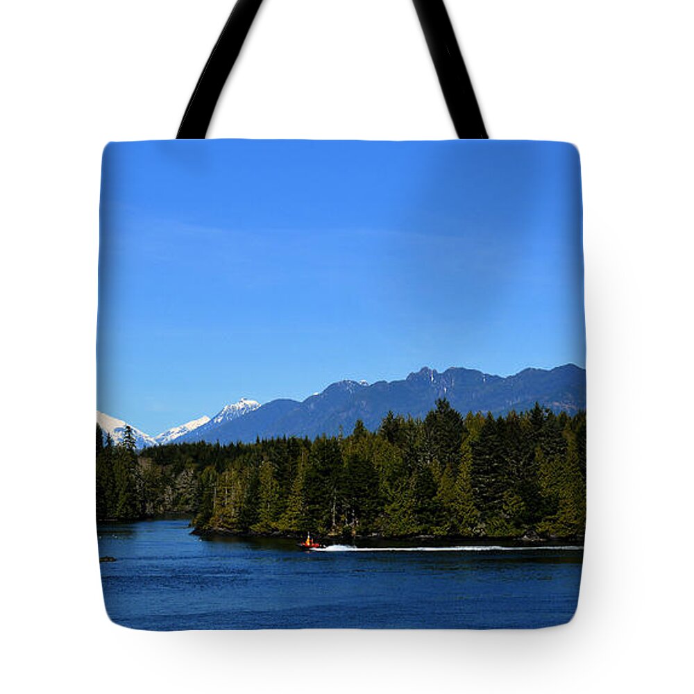 Tofino Tote Bag featuring the photograph Tofino BC Clayoquot Sound Browning Passage by Lawrence Christopher