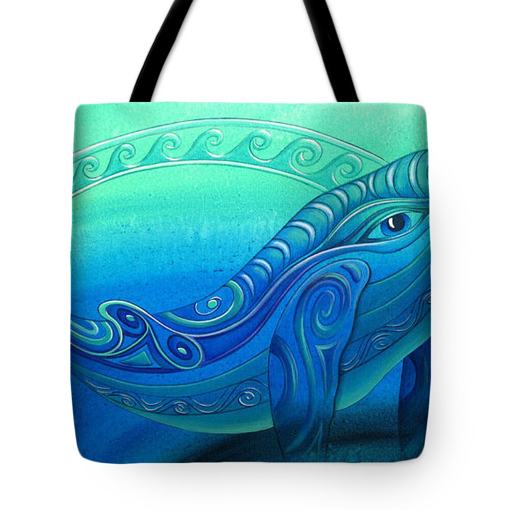 Whale Tote Bag featuring the painting Whale by Reina Cottier