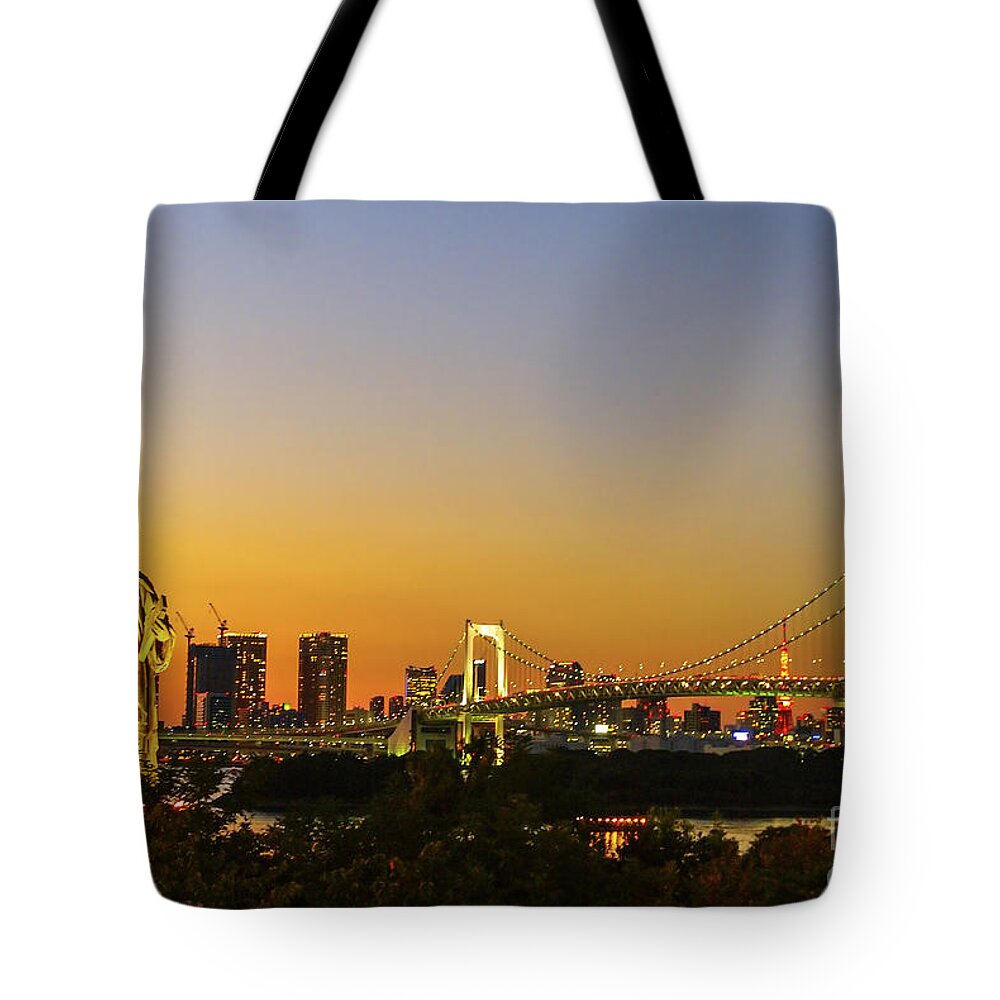 Japan Tote Bag featuring the photograph Tokyo Odaiba by Ruth Hofshi