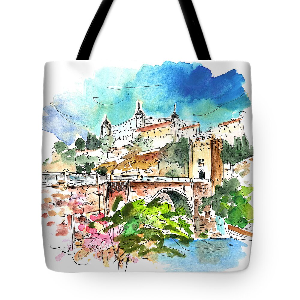 Travel Tote Bag featuring the painting Toledo 01 by Miki De Goodaboom