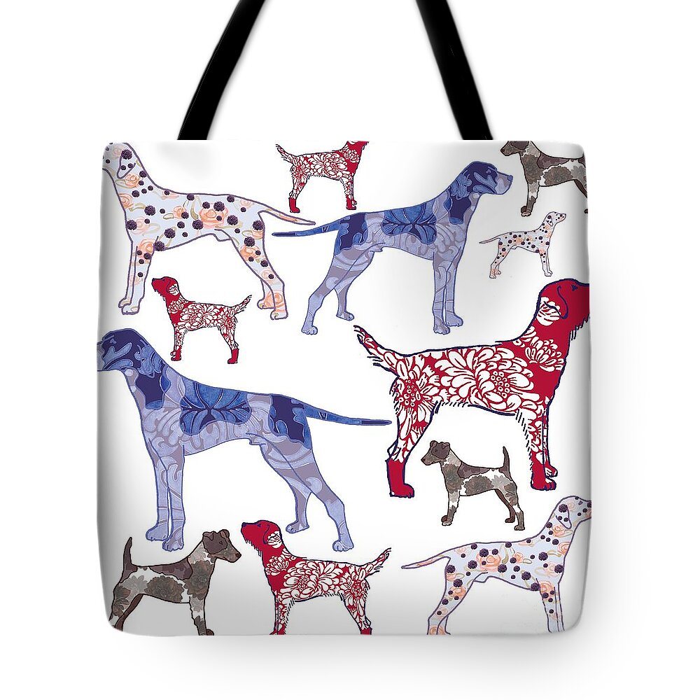 Dog Tote Bag featuring the digital art Top dogs by Sarah Hough