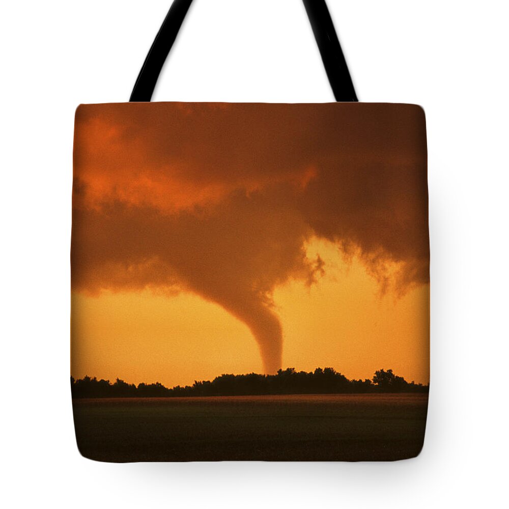Tornado Tote Bag featuring the photograph Tornado Sunset 11 x 14 crop by Jason Politte