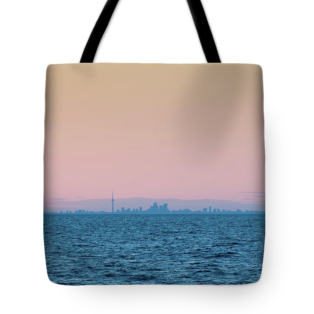 Orange Color Tote Bag featuring the photograph Toronto Skyline by Westhoff