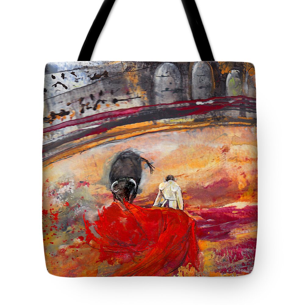 Animals Tote Bag featuring the painting Toroscape 56 by Miki De Goodaboom
