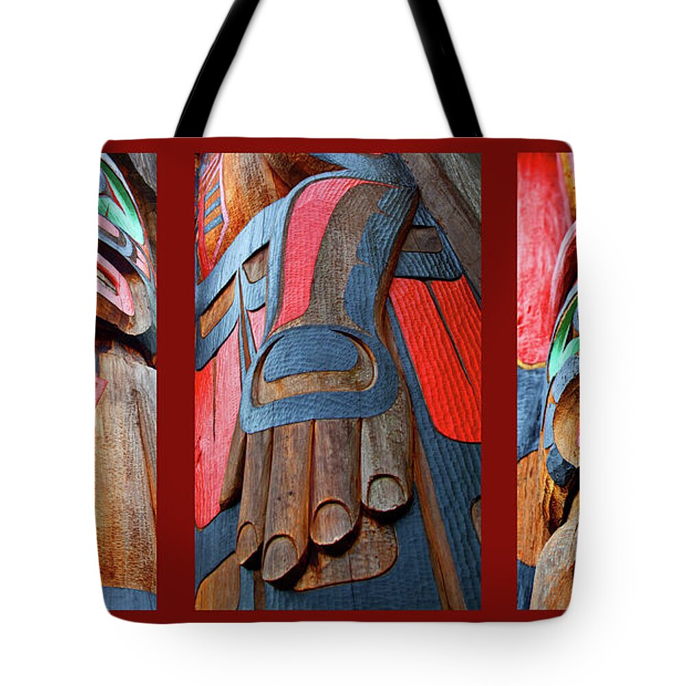 Native American Tote Bag featuring the photograph Totem 3 by Theresa Tahara