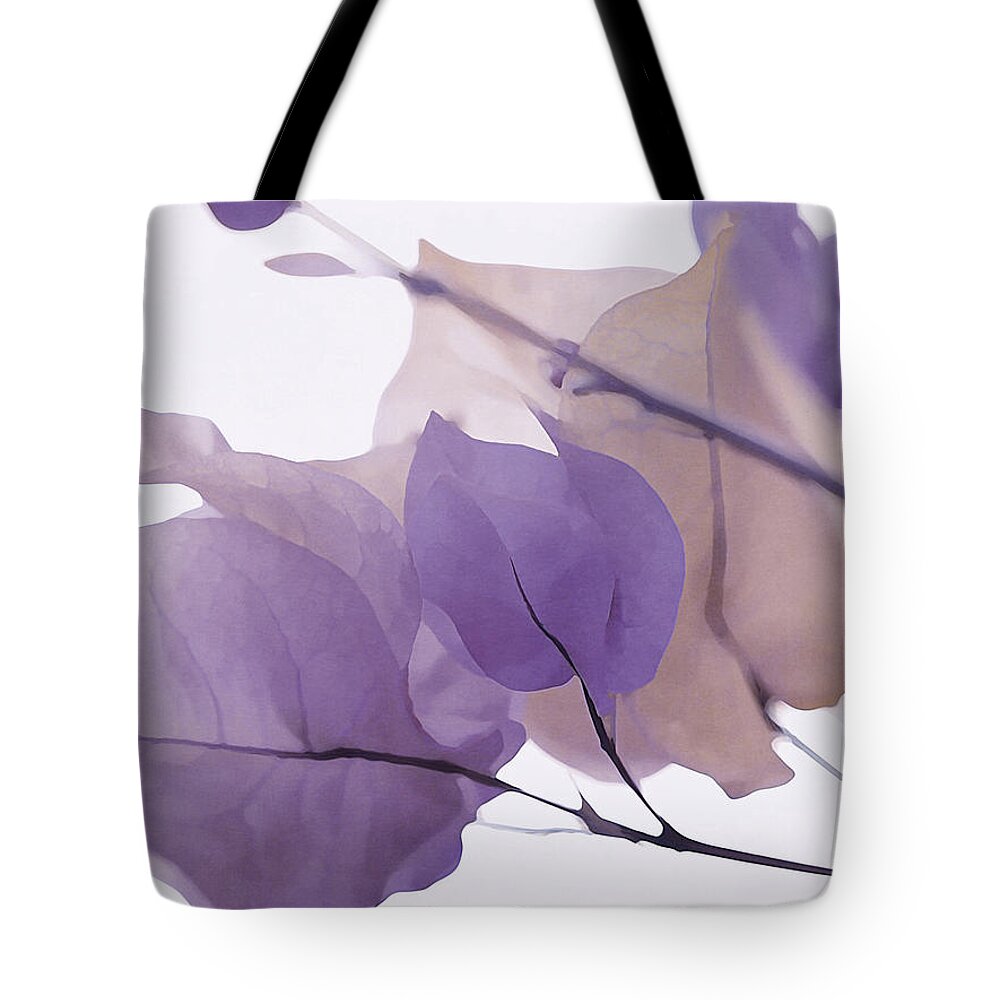 Bougainvillea Tote Bag featuring the photograph Touch Of Lavender Bougainvillea by Fraida Gutovich